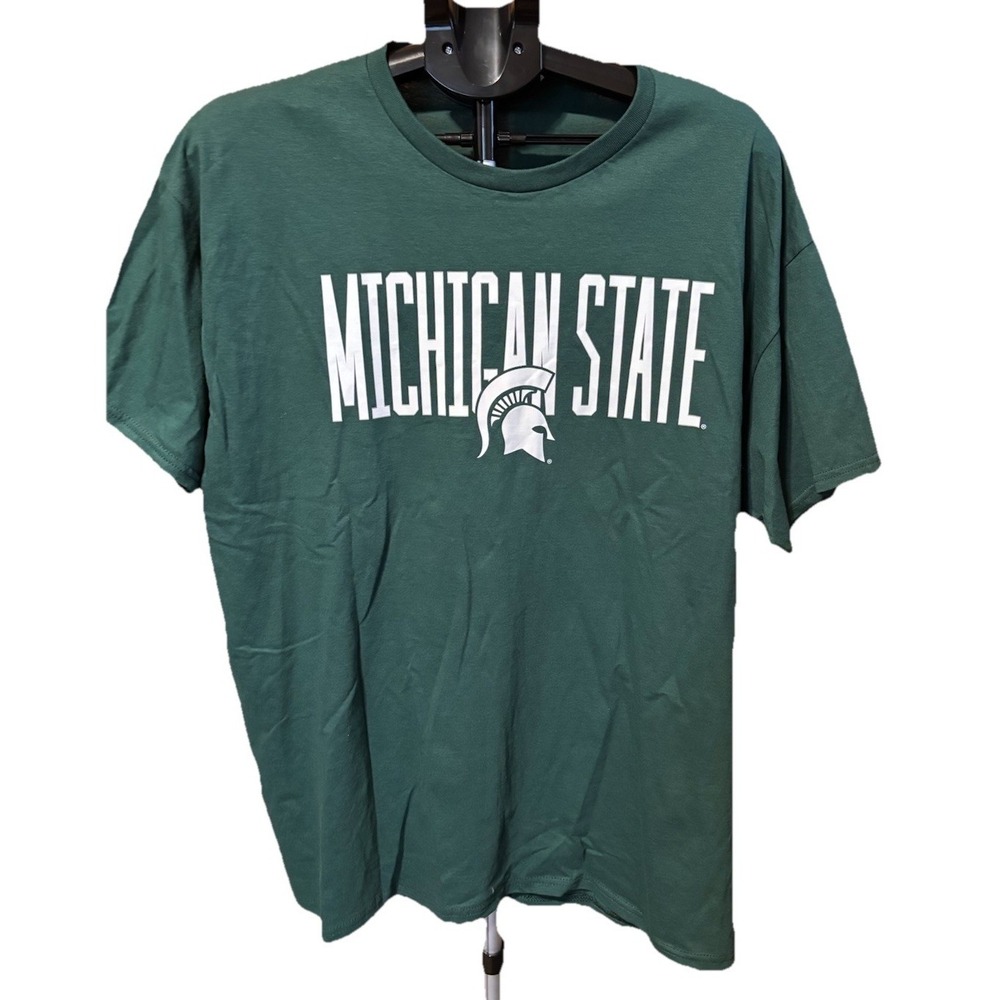 NWT Michigan State Spartans Mens XL T-shirt MSU Green‎ White Sparty Cotton